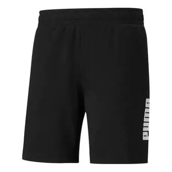 Шорты power casual sports logo breathable shorts black Puma, черный