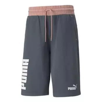 Шорты power colourblocked shorts 'grey' Puma, серый