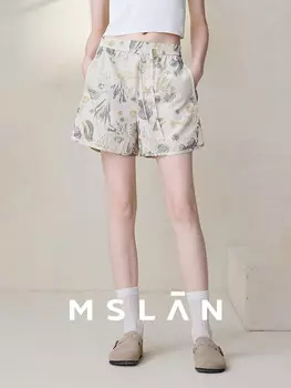 Шорты повседневные Mslan с эластичной резинкой, миндальный