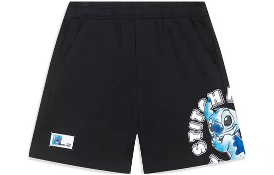 Шорты повседневные женские Disney X Disney черного цвета Lining
