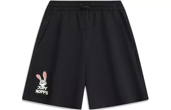 Шорты повседневные женские Disney X Disney черного цвета Lining