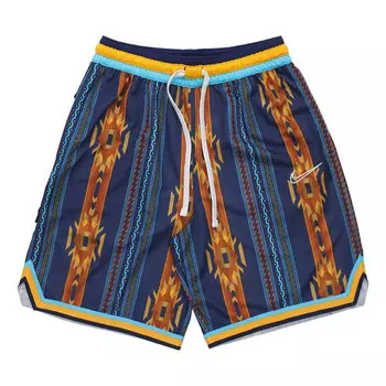Шорты print basketball training shorts men's blue Nike, мультиколор