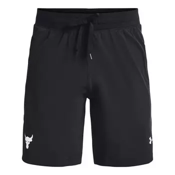 Шорты project rock snap training shorts asia sizing 'black white' Under Armour, черный