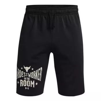Шорты project rock terry shorts 'black beige' Under Armour, черный