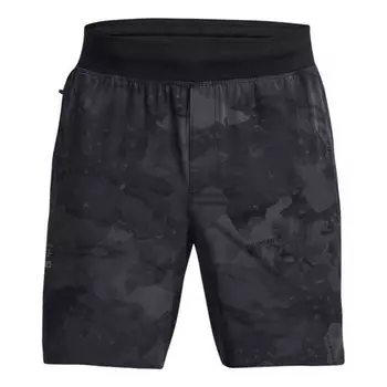 Шорты project rock unstoppable camo shorts 'black grey' Under Armour, черный