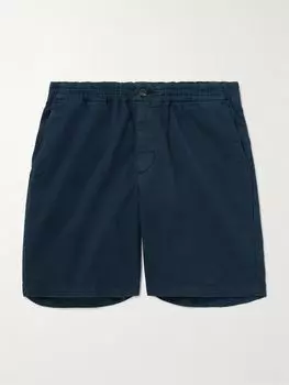 Шорты прямого кроя из органического хлопкового твила, окрашенные в готовом виде MR P., темно-синий