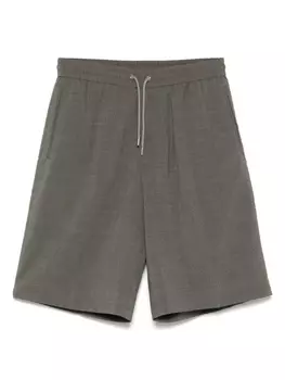Шорты прямого кроя из ткани сирсакер Paul Smith, серый