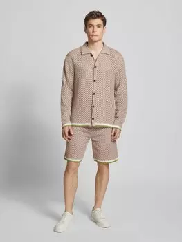 Шорты прямого кроя с дырочками Scotch & Soda, светло-серый