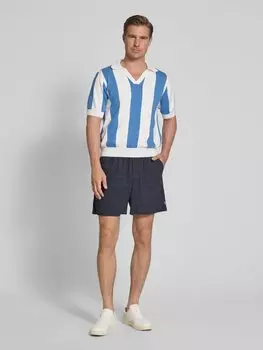 Шорты прямого кроя с фактурным узором, модель «Чарли» Les Deux, темно-синий