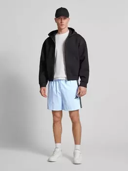 Шорты прямого кроя с вышитым логотипом ADIDAS SPORTSWEAR, синий