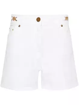 Шорты прямого кроя с завышенной талией VERSACE, белый