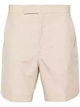 Шорты прямого кроя со складками THOM BROWNE, коричневый