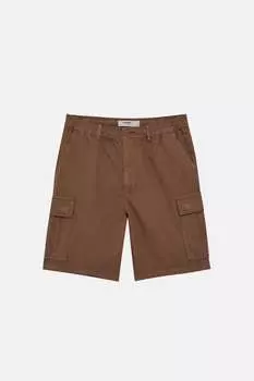 Шорты Pull&Bear Cargo bermuda, коричневый