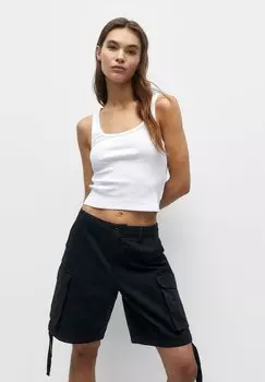 Шорты PULL&BEAR, черный