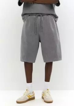 Шорты PULL&BEAR, сине-серый