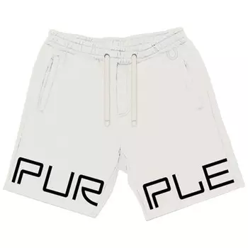 Шорты PURPLE BRAND French Terry Wordmark Sweatshorts, белый