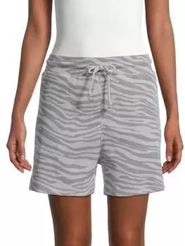 Шорты RD Style с тигровым принтом и кулиской, grey tiger