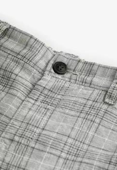 Шорты Regular Fit Next, серый лен в клетку