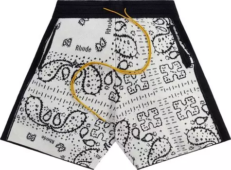Шорты Rhude Banco Knit Short 'Black/Ivory', черный