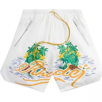 Шорты Rhude Palms Logo, белый