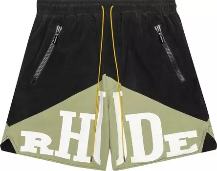 Шорты Rhude Yachting Short 'Black/Green', разноцветный