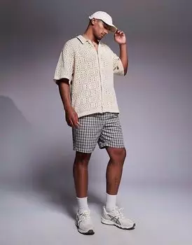 Шорты River Island из сирсакера в клетку