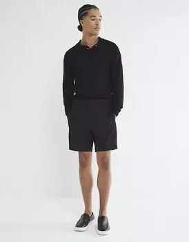 Шорты River Island Waffle черного цвета