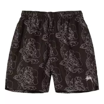 Шорты roses water short 'black' -ss21-30 Stussy, черный