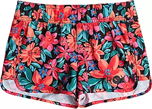 Шорты Roxy для девочек Good Waves Only с принтом, цвет Anthracite Floral