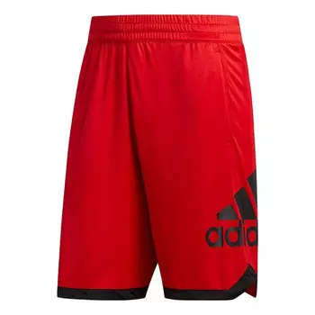 Шорты running training sports basketball shorts red Adidas, красный