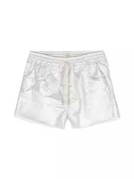 Шорты с эффектом металлик Andorine, серебристый