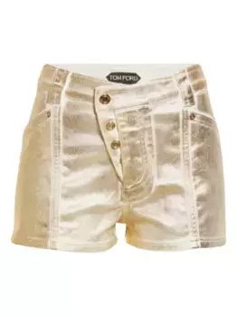 Шорты с эффектом металлик TOM FORD, золотой