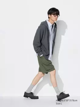 Шорты с экипировкой Uniqlo, цвет 57 зеленый зеленый