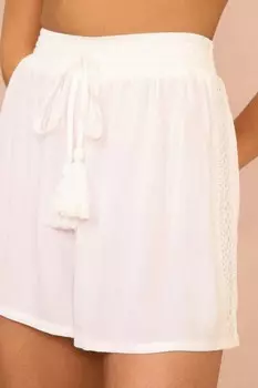 Шорты с эластичной отделкой Love & Roses, белый