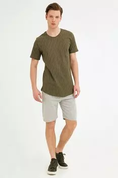 Шорты с эластичной резинкой на талии Fullamoda, серый