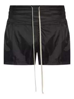 Шорты с эластичной талией и завязкой Rick Owens, черный