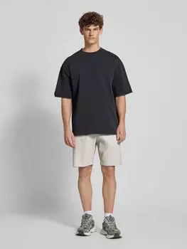 Шорты с эластичным поясом и пришитыми этикетками, модель «TROY» Pegador, светло-серый