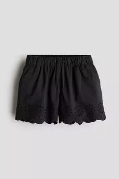 Шорты с английской вышивкой H&M, серый