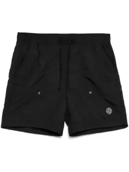 Шорты с аппликацией Compass Stone Island, черный