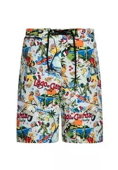 Шорты с эксклюзивным принтом Lago Di Garda по всей поверхности KING KEROSIN, кремовый