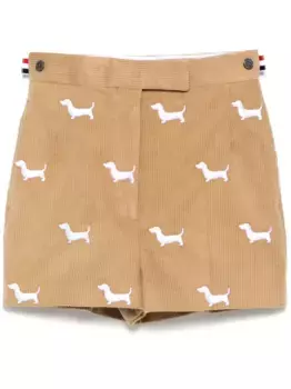 Шорты с бирками THOM BROWNE, коричневый