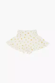 Шорты с цветочным принтом для девочек Forever 21, кремовый