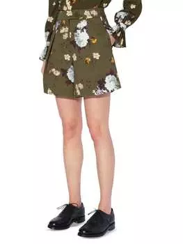 Шорты с Цветочным Принтом Erdem Howard из эластичного хлопка, olive