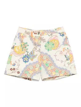 Шорты с цветочным принтом ETRO KIDS, нейтральный