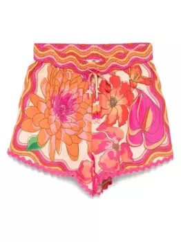 Шорты с цветочным принтом FARM Rio, розовый