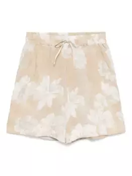 Шорты с цветочным принтом Transit, коричневый