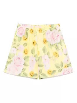 Шорты с цветочным принтом X Smiley Moschino, желтый