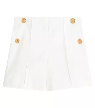 Шорты с декором medusa Versace, белый