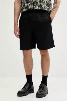 Шорты с добавлением льна Armani Exchange, черный