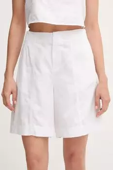 Шорты с добавлением льна Calvin Klein Jeans, белый